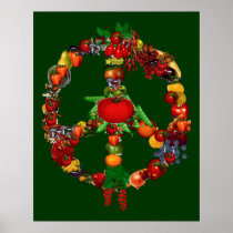 Veggie Peace Sign Print