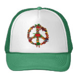 Veggie Peace Sign Trucker Hats