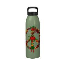 Veggie Peace Sign Water Bottle