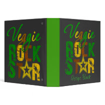 Veggie Rock Star Recipe Book binders by vegetariangiftshop Veggie Rock Star Recipe Book binders