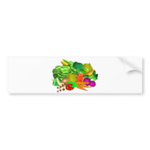 Veggie salad design on bumper sticker