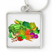 Veggie salad design on key chain