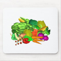 Veggie salad design on mousepad