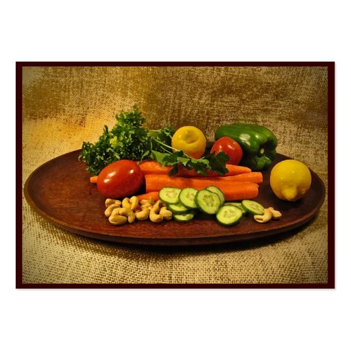 Veggie Salad Plate ATC Business Card Templates (front side)