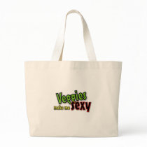 Veggies make me sexy canvas bag