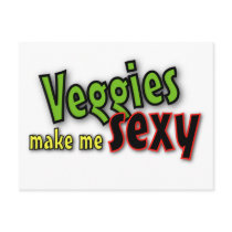 Veggies make me sexy post cards