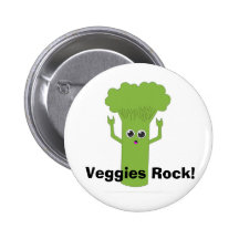 Veggies Rock! Buttons
