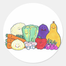 Veggies Round Sticker
