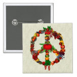 Vegie Peace Sign Button