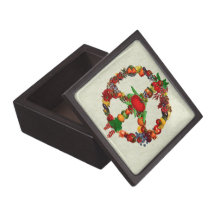 Vegie Peace Sign Premium Jewelry Box