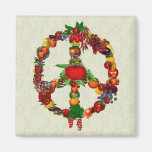Vegie Peace Sign Refrigerator Magnet