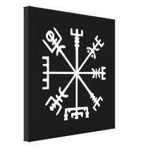 Vegvísir (Viking Compass) Canvas Print