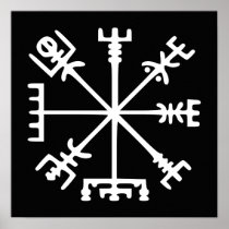 Vegvísir (Viking Compass) Poster