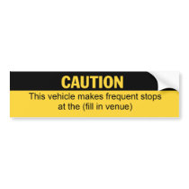 Vehicle Makes Frequent Stops at Bumper Stickers