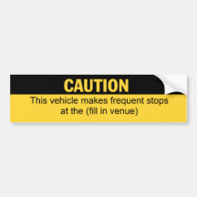 Vehicle Makes Frequent Stops at Bumper Stickers