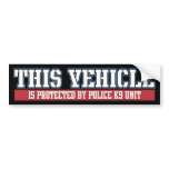 Vehicle Protected by Police K9 Unit Bumper Stickers