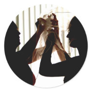 Veil Adjust Bride Outline Photograph Design sticker