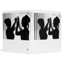 Veil Adjust Bride Photograph B/W Wedding Picture 3 Ring Binder
