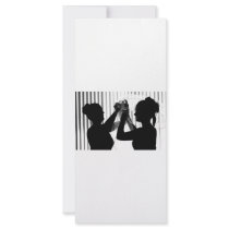 Veil Adjust Bride Photograph B/W Wedding Picture Rack Card