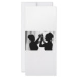 Veil Adjust Bride Photograph B/W Wedding Picture Rack Card