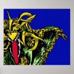 Vejigante Verde y Amarillo Poster