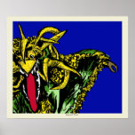 Vejigante Verde y Amarillo Posters