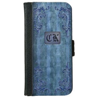 Velmoth Bay Old Book Style Monogram iPhone 6 Wallet Case