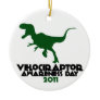 Velociraptor Awareness day 2011 Christmas Tree Ornament