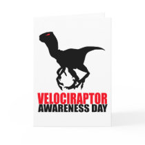 Velociraptor Awareness Day Card
