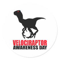Velociraptor Awareness Day Stickers