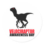 Velociraptor Awareness Day Stickers