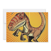 Velociraptor Raptor Dinosaur by Marco D Carillo Invite