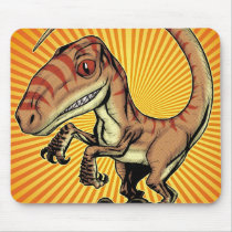 Velociraptor Raptor Dinosaur by Marco D Carillo Mouse Pad