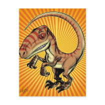 Velociraptor Raptor Dinosaur by Marco D Carillo Post Card