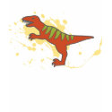 VELOCIRAPTOR splatter ringer tshirt
