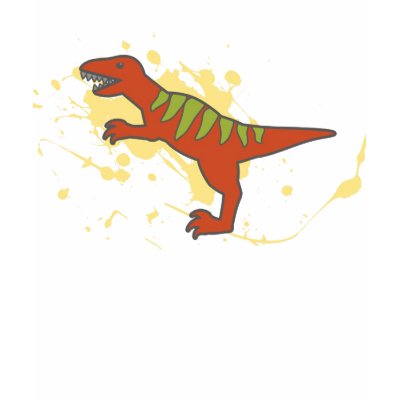 VELOCIRAPTOR splatter ringer tshirt by mtycer