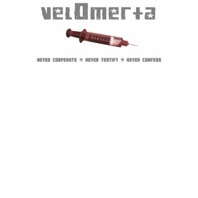 VELOMERTA "never confess" T-shirt by f360design