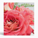 Velvety Pink Roses 3 Ring Binder