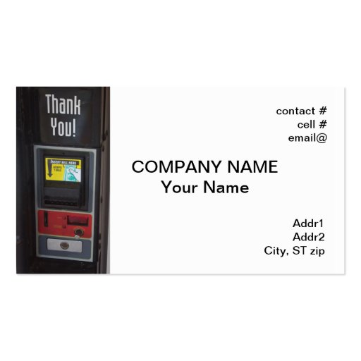 vending machine business card template (front side)