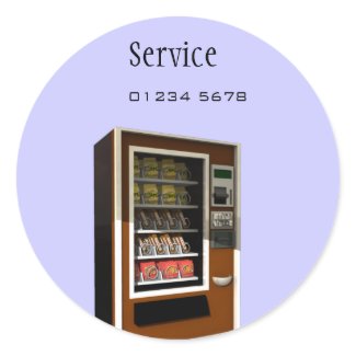 vending machine service tag sticker