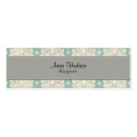 Venetian Baroque Ornamental Chic Damask Blue Gray business cards