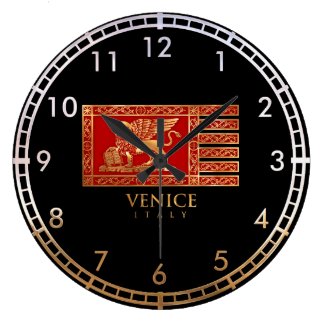 Venetian Flag Wall Clocks