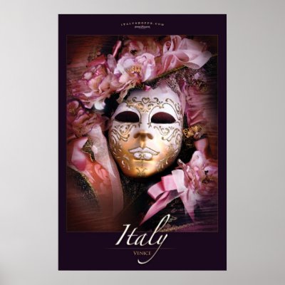 Venetian Mask Poster by ItalyShoppe