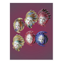 Venetian Masks Postcards