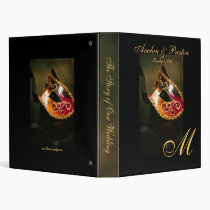 Venetian Masquerade Mask Monogram Wedding Binder binders