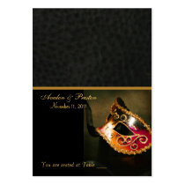 Venetian Masquerade Mask Placecard Business Card business cards