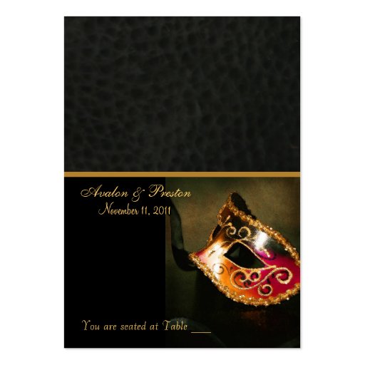 Venetian Masquerade Mask Placecard Business Card