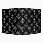 Venetian Ornament Antique Damask Black, White Binder