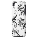 Venetian Ornament Antique Damask Black, White iPhone 5 Case