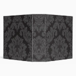 Venetian Ornament Antique Damask Gray, Black Binders